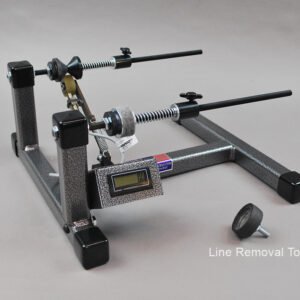 super spooler in metallic silver/black with digital line counter